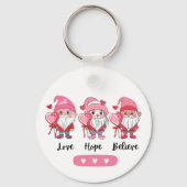 Porte-clés Aimer l'espoir croire doux Valentines jour (Recto)