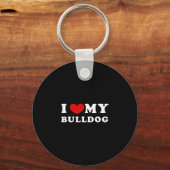 Porte-clés Aimer Mon Bulldog (Recto)
