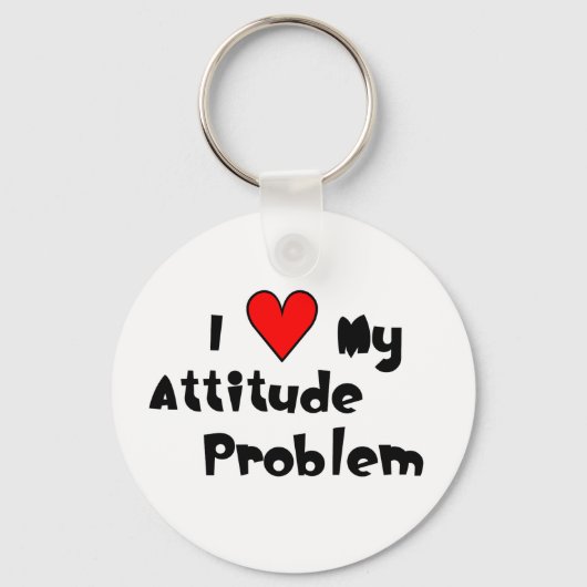 Porte-clés Aimer mon problème d'attitude (Recto)