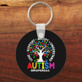 Porte-clés Aimer Support Accepter Comprendre L'Autisme De L'A (Recto)