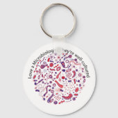 Porte-clés Aimer un microbiologiste (Recto)