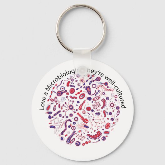 Porte-clés Aimer un microbiologiste (Recto)