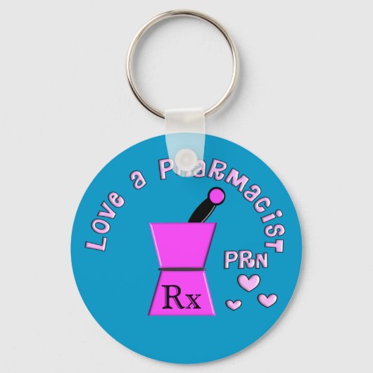 Porte-clés Aimer un pharmacien PRN Pestle et Mortar Design (Recto)