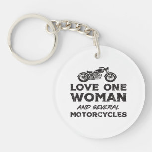 Porte-clés Aimer une femme et plusieurs motos essentiel