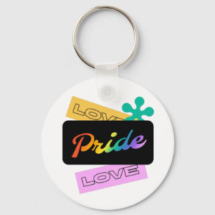 Porte-clés Aimez l'amour de fierté. LGBT+pride. Arc-en-ciel