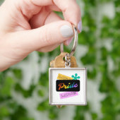 Porte-clés Aimez l'amour de fierté. LGBT+pride. RainbowKey (main)