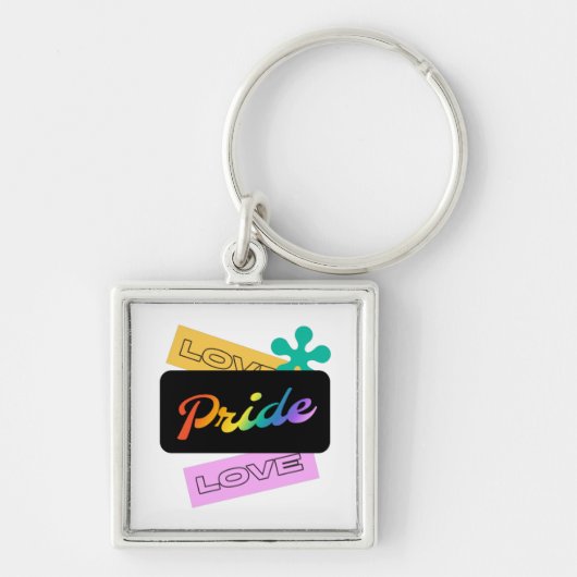 Porte-clés Aimez l'amour de fierté. LGBT+pride. RainbowKey (Devant)