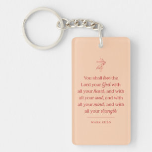 Porte-clés Aimez le Seigneur votre Dieu Chrétien