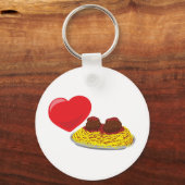 Porte-clés Aimez les pâtes ! Personnalisable : (Recto)