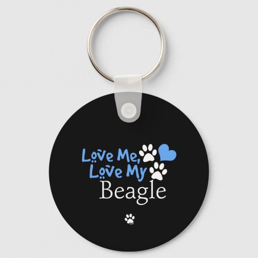 Porte-clés Aimez-Moi, Aimez Mon Beagle (Recto)