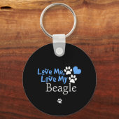Porte-clés Aimez-Moi, Aimez Mon Beagle (Recto)