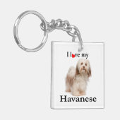 Porte-clés Aimez mon porte - clé de Havanese (Devant gauche)