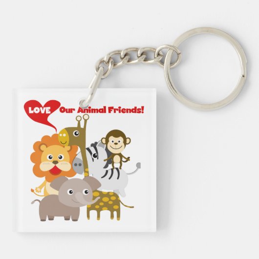 Porte-clés Aimez nos amis animaux (Dos)