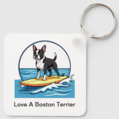 Porte-clés Aimez un chien Boston Terrier (Dos)