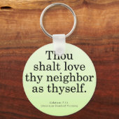 Porte-clés Aimez vos voisins Galates 5:14 (Recto)