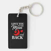 Porte-clés Aimez-vous à la Lune et au dos - Couple romantique (Dos)