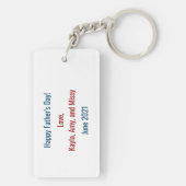 Porte-clés Aimez-vous papa Meilleur papa Jour Typographie Scr (Dos)