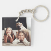 Porte-clés Aimez-vous Papa | Retour photo et texte manuscrit (Dos)