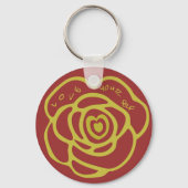 Porte-clés Aimez-Vous Rose Rouge (Recto)