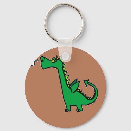 Porte-clés Air breathing green dragon (Recto)