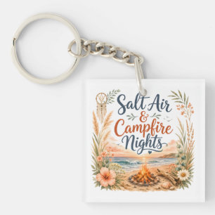Porte-clés Air salé et nuits au feu de camp Bonfire de plage