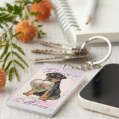 Porte-clés Airedale Heart Maman (Devant droit)