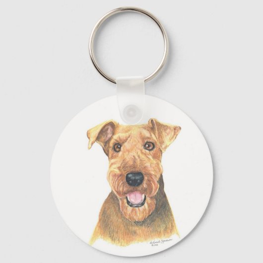 Porte-clés Airedale Terrier Art (Recto)