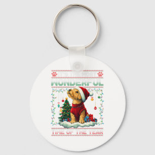 Porte-clés Airedale Terrier Décorations d'arbres de Noël Chie
