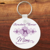 Porte-clés Airedale Terrier Maman (Recto)