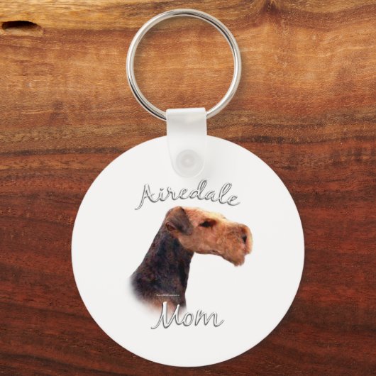 Porte-clés Airedale Terrier Maman 2 (Recto)