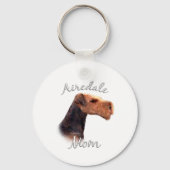 Porte-clés Airedale Terrier Maman 2 (Verso)