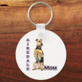 Porte-clés Airedale Terrier Maman 4 - Porte - clé (Recto)