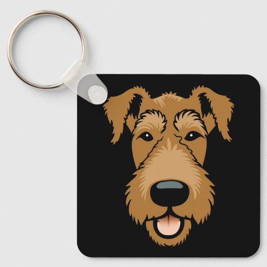 Porte-clés Airedale Terrier mignon Chien Chien Chien (Recto)