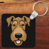 Porte-clés Airedale Terrier mignon Chien Chien Chien (Verso)