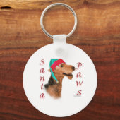 Porte-clés Airedale Terrier Père Noël Paws (Recto)