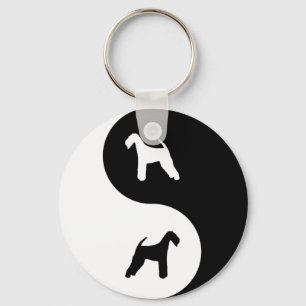 Porte-clés Airedale Terrier Yin Yang