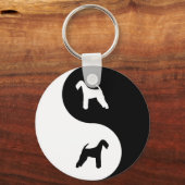 Porte-clés Airedale Terrier Yin Yang (Recto)