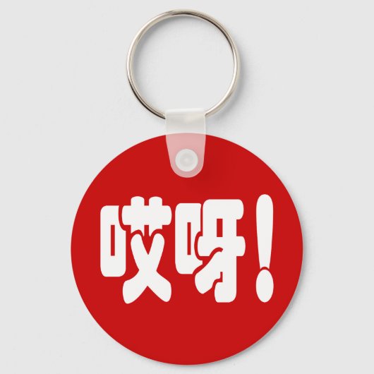 Porte-clés Aiya! 哎呀! OMG! Chinese Hanzi Language (Recto)