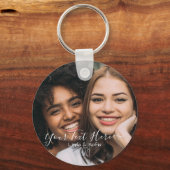 Porte-clés Ajouter du texte propre télécharger la photo, les  (Recto)