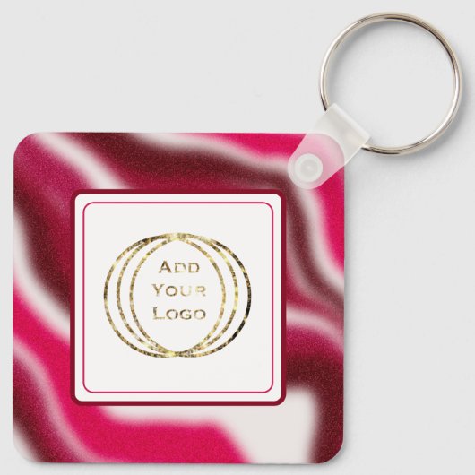 Porte-clés Ajouter un logo d'entreprise Bright Christmas Prom (Dos)