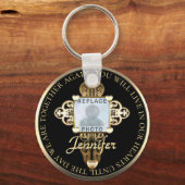 Porte-clés Ajouter un message photo Cross Hearts Memorial (Recto)