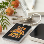 Porte-clés Ajouter Un Nom Personnaliser La Vie Est Mieux Avec (Devant droit)