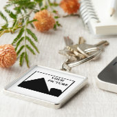 Porte-clés Ajouter une image personnalisée Nom de l'entrepris (Côté)