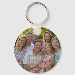 Porte-clés Ajouter une Personnaliser photo de réunion de fami