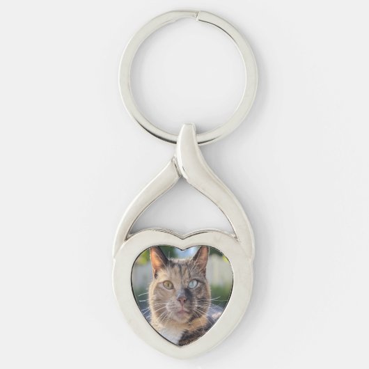 Porte-clés Ajouter une photo de chat Personnaliser (Devant)