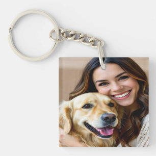 Porte-clés Ajouter une photo de Golden Retriever Personnalise