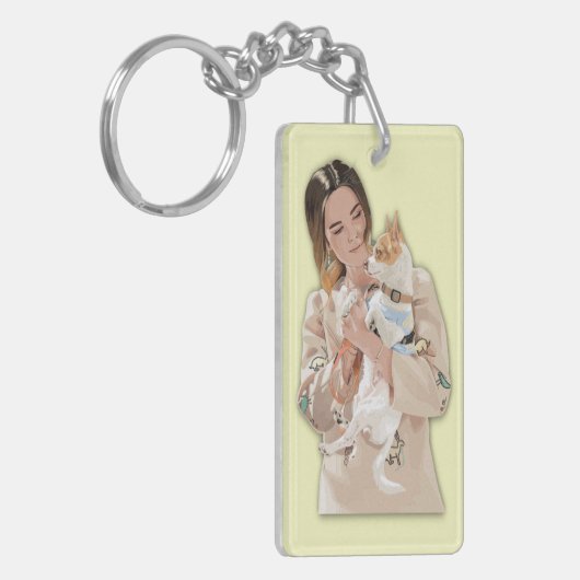 Porte-clés Ajouter une photo personnalisée (Devant gauche)