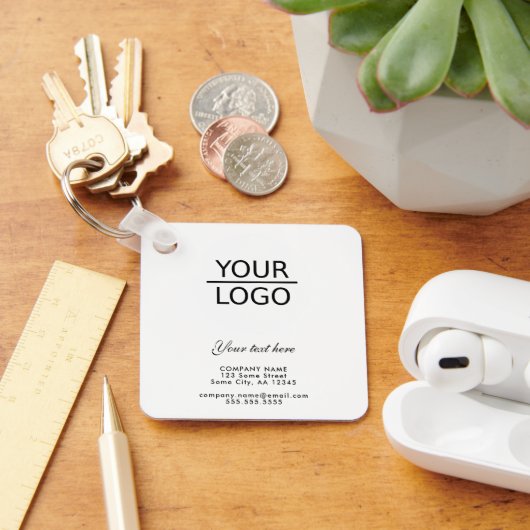 Porte-clés Ajouter votre logo avec promotion de texte personn (Bureau)