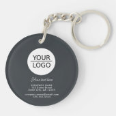 Porte-clés Ajouter votre logo Texte personnalisé Promotion de (Dos)