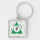 Porte-clés Ajouter votre Porte - clé de logo (Devant)